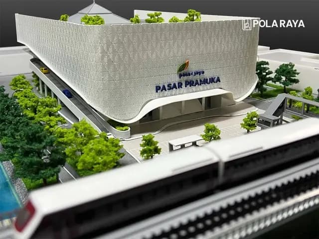 Maket pasar pramuka pola raya studio