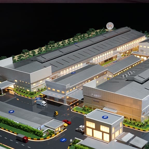Industrial technical scale model and factory maquette by Pola Raya Studio