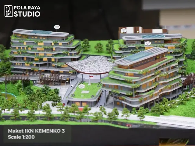 Maket bangunan Kemenko 3